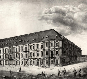 Kurfürstliches Schloss, 1842, nach D. Wasserburg, GDKE, Landesmuseum Mainz