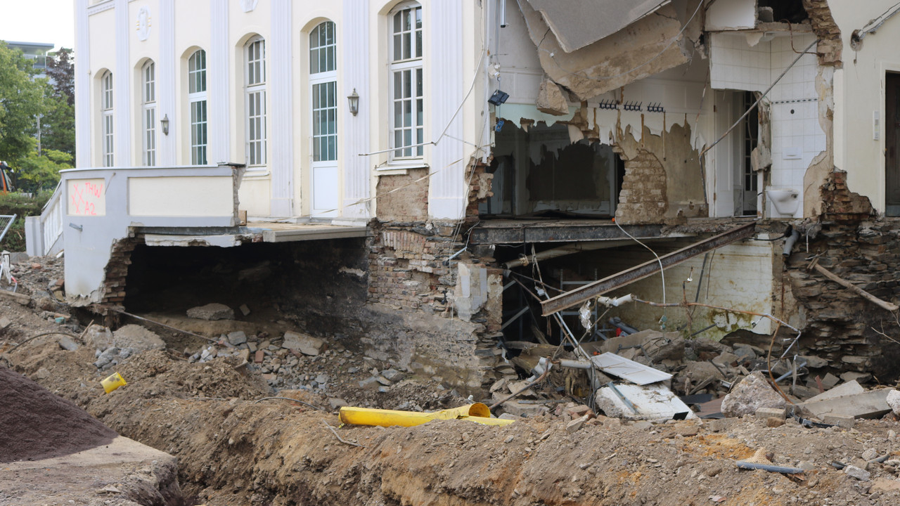 Zerstörungen im Ahrtal. Foto: GDKE Rheinland-Pfalz / Kaiser