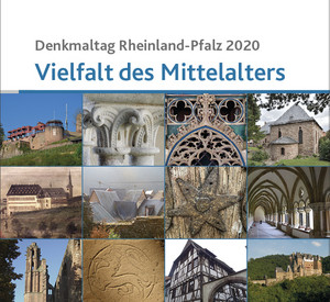 Titelblatt Broschüre, Denkmaltag Rheinland-Pfalz 2020. Vielfalt des Mittelalters
