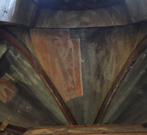 Freigelegte Gewölbemalerei im Chorschluss © GDKE, Landesdenkmalpflege, G. P. Karn