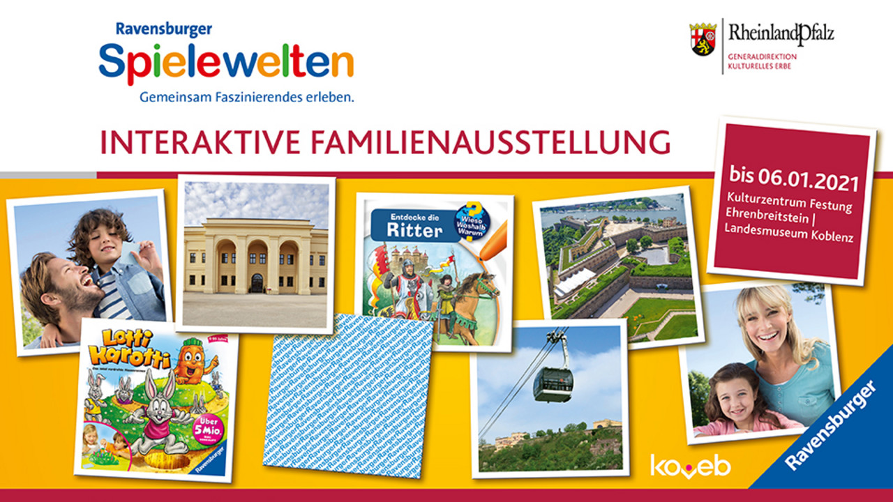 Die "Ravensburger Spielewelten" sind im Kulturzentrum Festung Ehrenbreitstein Koblenz zu erleben.