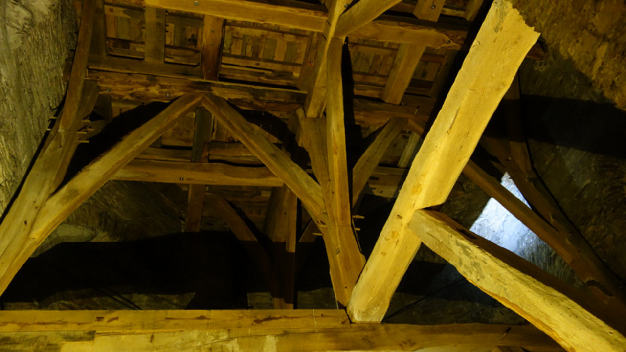 Oberwesel, St. Martin, Holztragwerk im Turm © GDKE, Landesdenkmalpflege, G. P. Karn