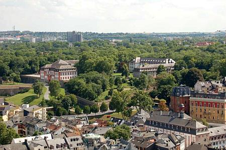 Luftansicht Stadt Mainz mit Zitadelle